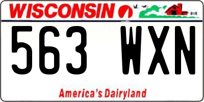 WI license plate 563WXN