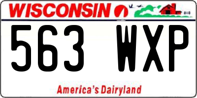 WI license plate 563WXP