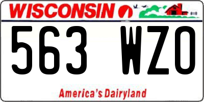 WI license plate 563WZO