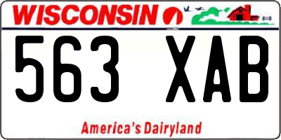 WI license plate 563XAB