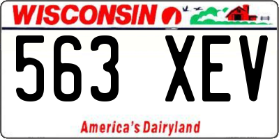 WI license plate 563XEV