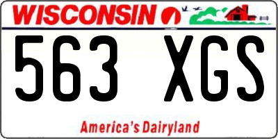 WI license plate 563XGS