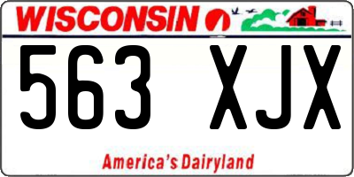 WI license plate 563XJX