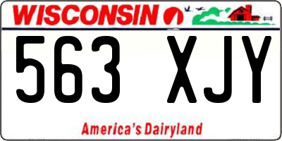WI license plate 563XJY