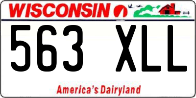WI license plate 563XLL