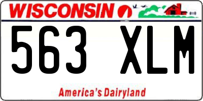 WI license plate 563XLM