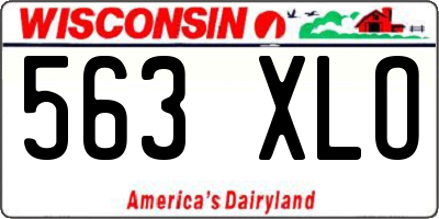 WI license plate 563XLO