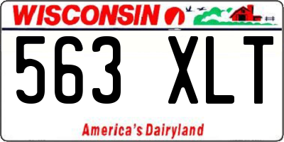 WI license plate 563XLT