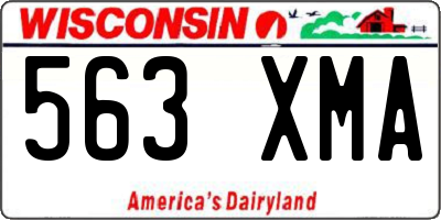 WI license plate 563XMA