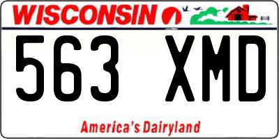 WI license plate 563XMD