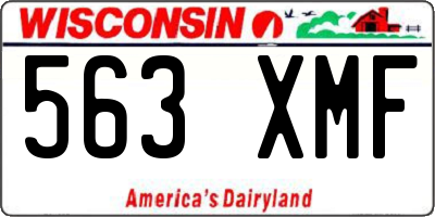 WI license plate 563XMF