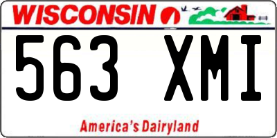 WI license plate 563XMI