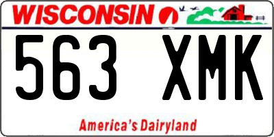 WI license plate 563XMK