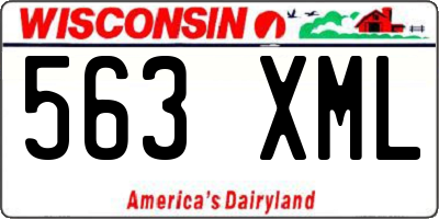 WI license plate 563XML