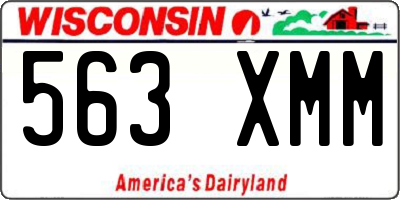 WI license plate 563XMM