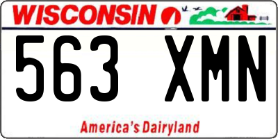 WI license plate 563XMN