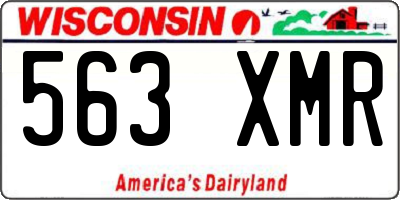 WI license plate 563XMR