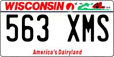 WI license plate 563XMS