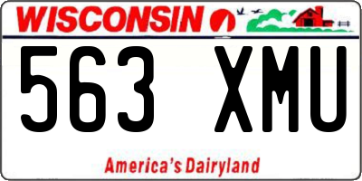 WI license plate 563XMU