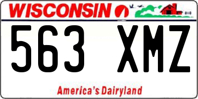 WI license plate 563XMZ