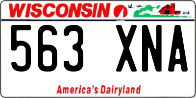 WI license plate 563XNA
