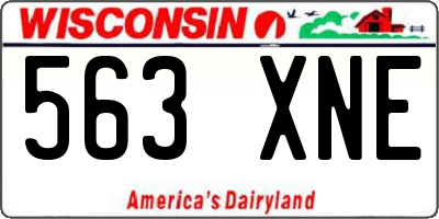 WI license plate 563XNE