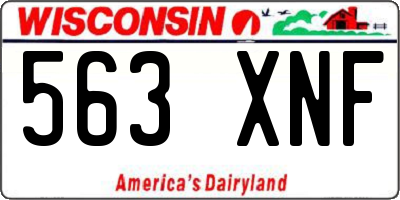 WI license plate 563XNF