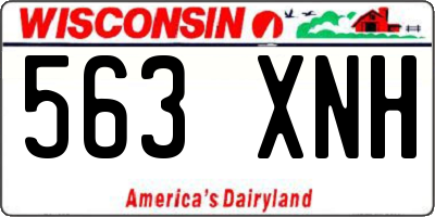 WI license plate 563XNH
