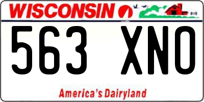 WI license plate 563XNO