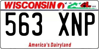 WI license plate 563XNP