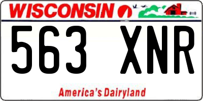 WI license plate 563XNR