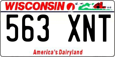 WI license plate 563XNT