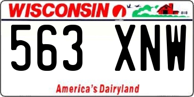 WI license plate 563XNW