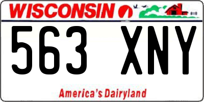 WI license plate 563XNY