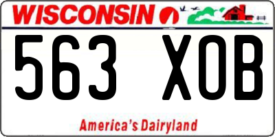 WI license plate 563XOB