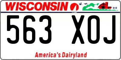 WI license plate 563XOJ