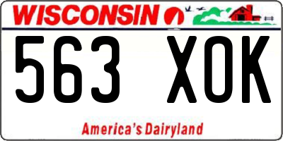 WI license plate 563XOK