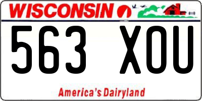 WI license plate 563XOU
