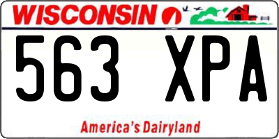 WI license plate 563XPA