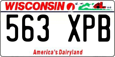 WI license plate 563XPB
