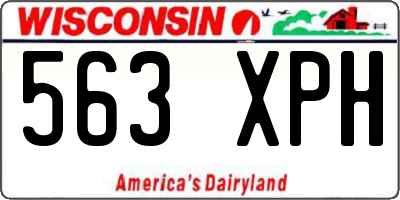 WI license plate 563XPH
