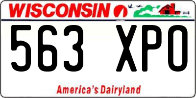 WI license plate 563XPO