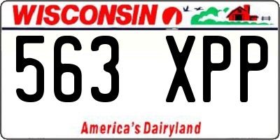 WI license plate 563XPP