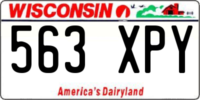 WI license plate 563XPY