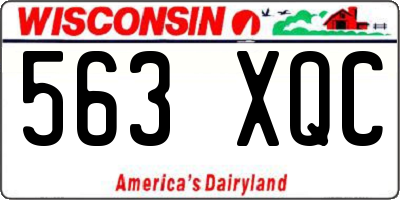 WI license plate 563XQC