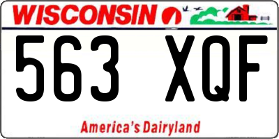 WI license plate 563XQF