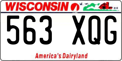 WI license plate 563XQG