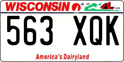 WI license plate 563XQK