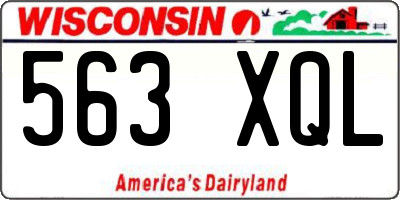 WI license plate 563XQL