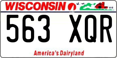 WI license plate 563XQR